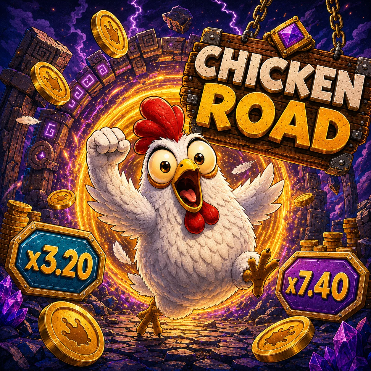 Chicken Road chicken with multiplier numbers and coins